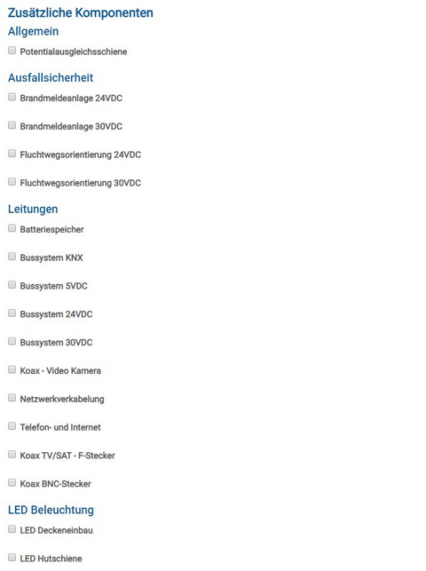 zusätzliche Komponenten 