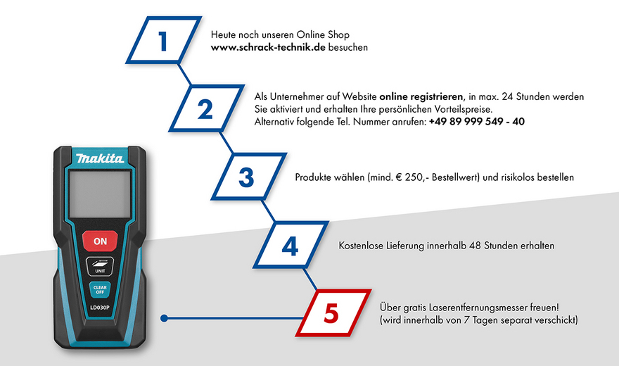 5 Schritte zum Laserentfernungsgerät!