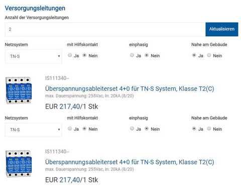 Versorgungsleitungen konfiguieren 